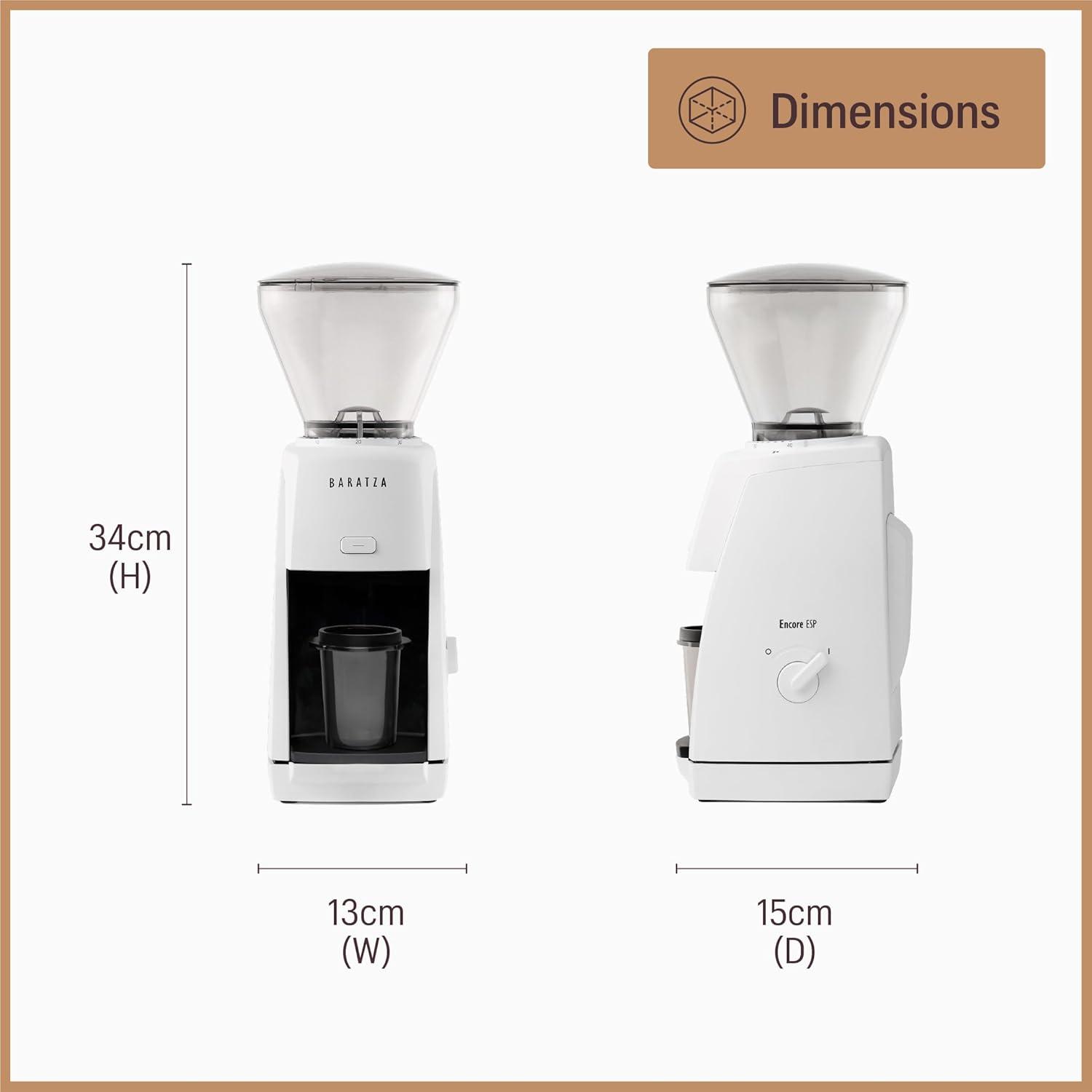 imageBaratza Encore ESP Coffee Grinder ZCG495BLK BlackWhite