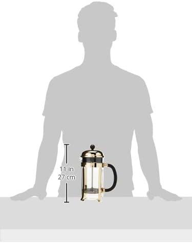 imageBodum 34oz Chambord French Press Coffee Maker HighHeat Borosilicate Glass Stainless Steel Copper Made in PortugalGold