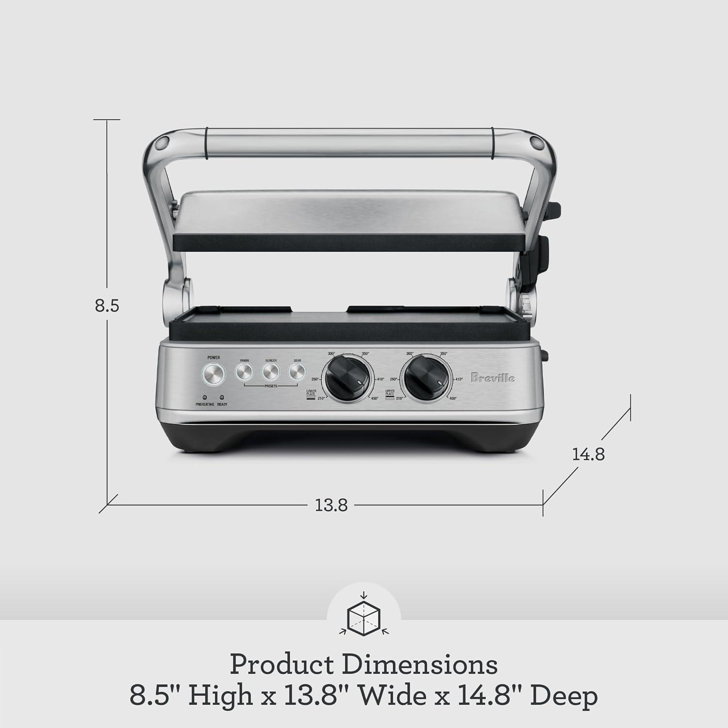 imageBreville BGR700BSS Sear and Press Grill Brushed Stainless Steel