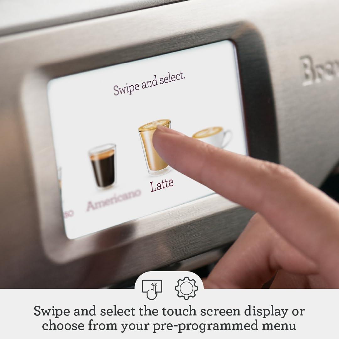 imageBreville Barista Touch Espresso Machine BES880BSS Brushed Stainless SteelDamson Blue