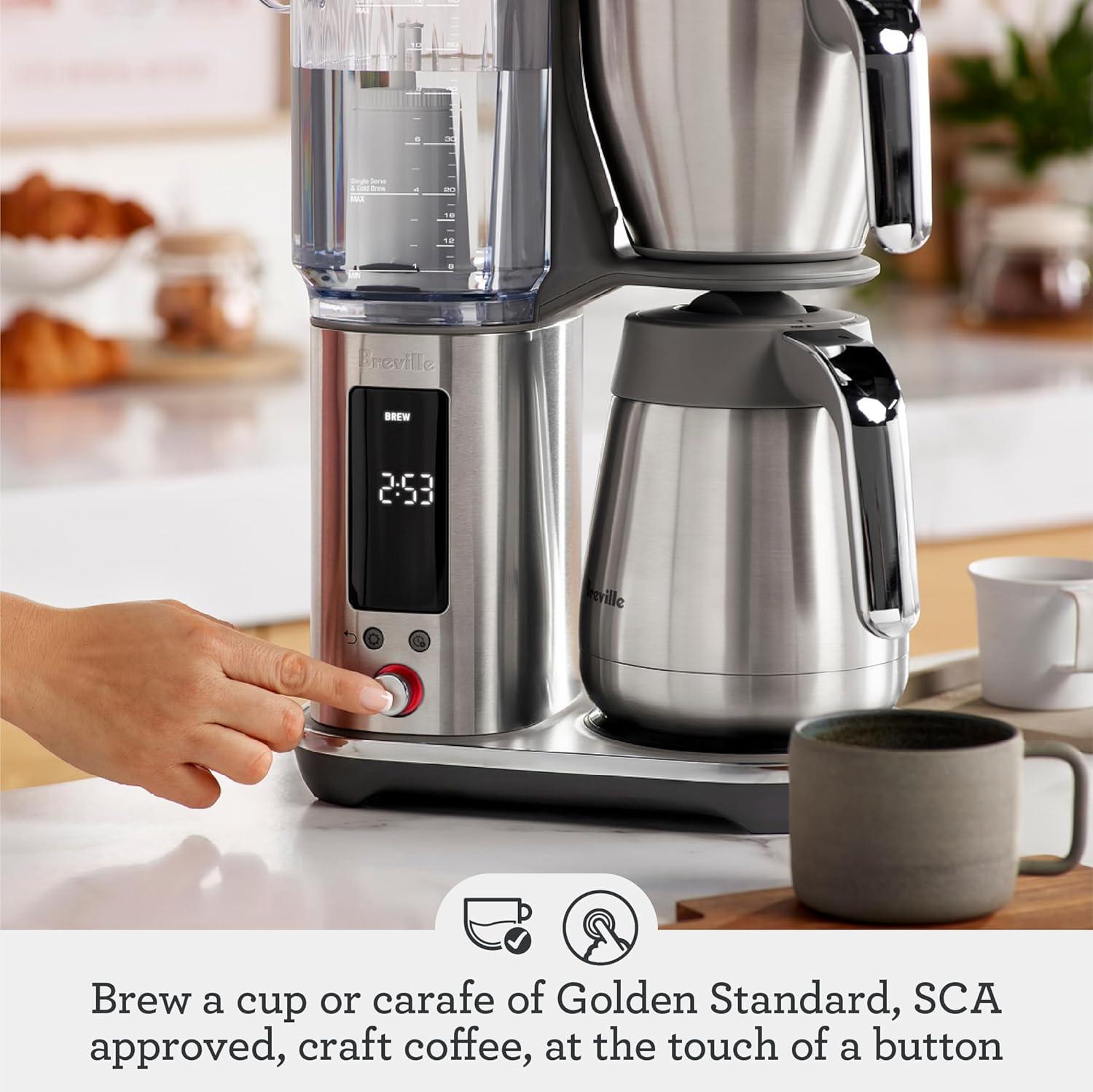 imageBreville Luxe Drip Coffee Machine Brushed Stainless Steel Thermal Carafe BDC465BSSBrushed Stainless Steel
