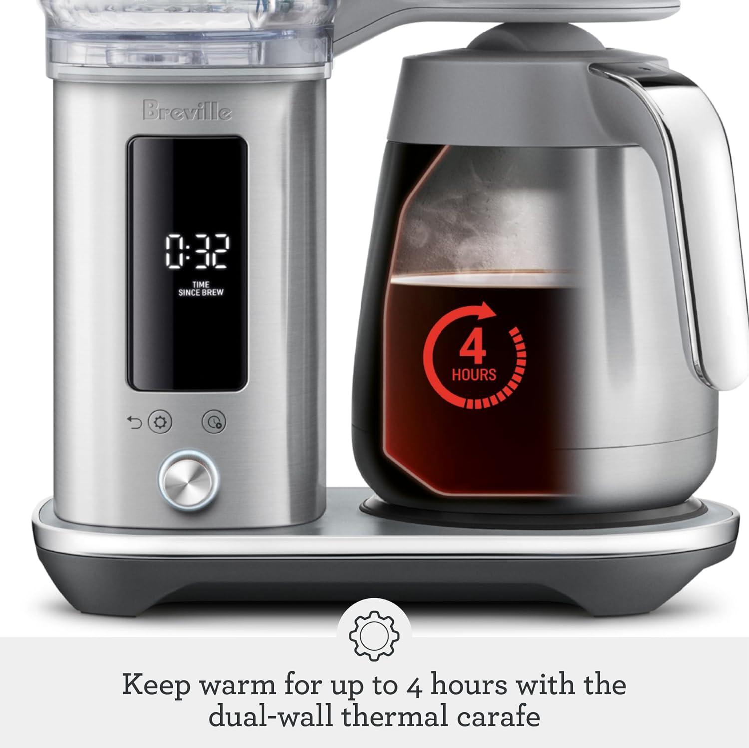 imageBreville Luxe Drip Coffee Machine Brushed Stainless Steel Thermal Carafe BDC465BSSBrushed Stainless Steel