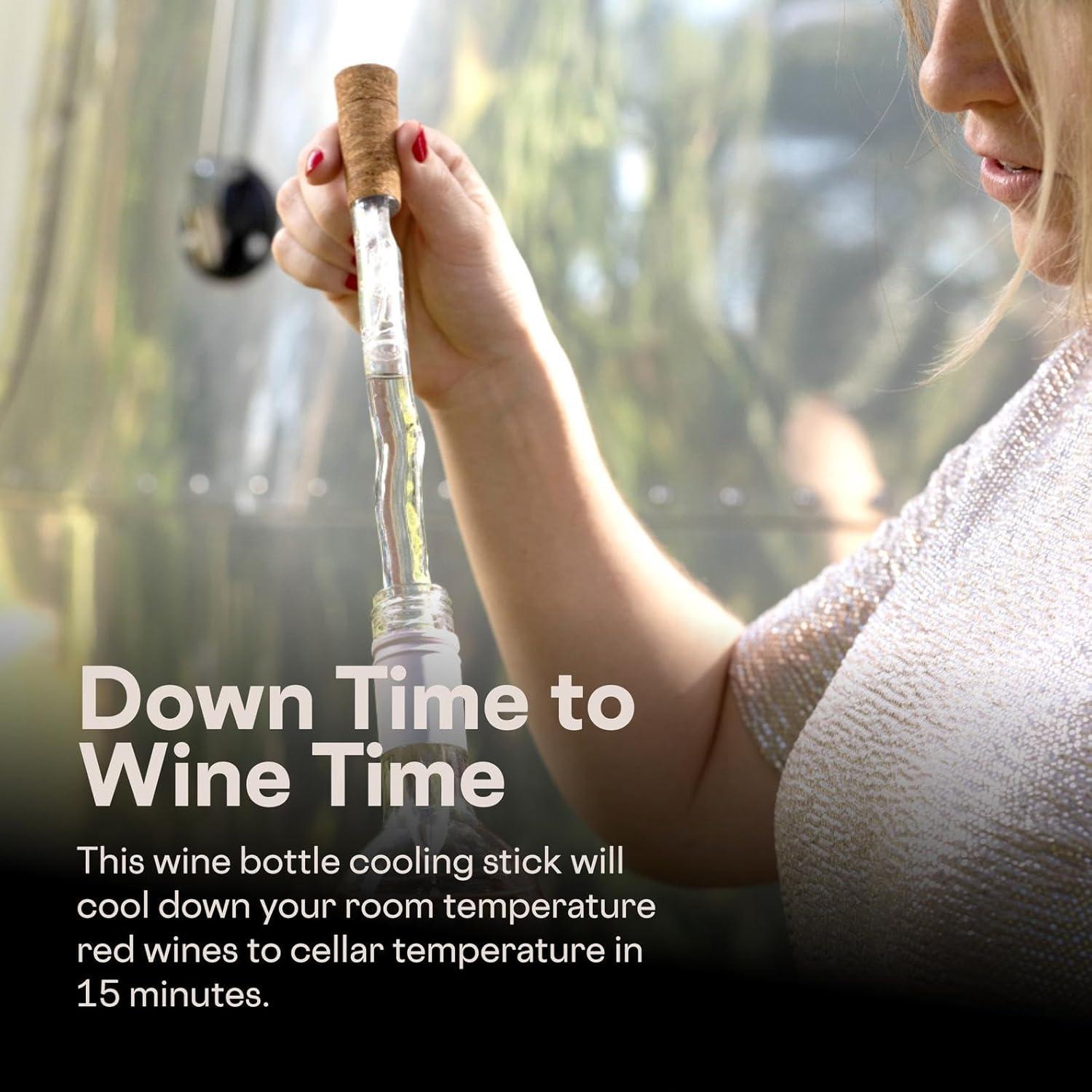imageCorkcicle Air Wine Bottle Chiller Keep Whites Cold amp Bring Reds to Cellar Temp in 15 Minutes PourThrough Aerator for Enhanced Flavor Gift for Wine Lovers
