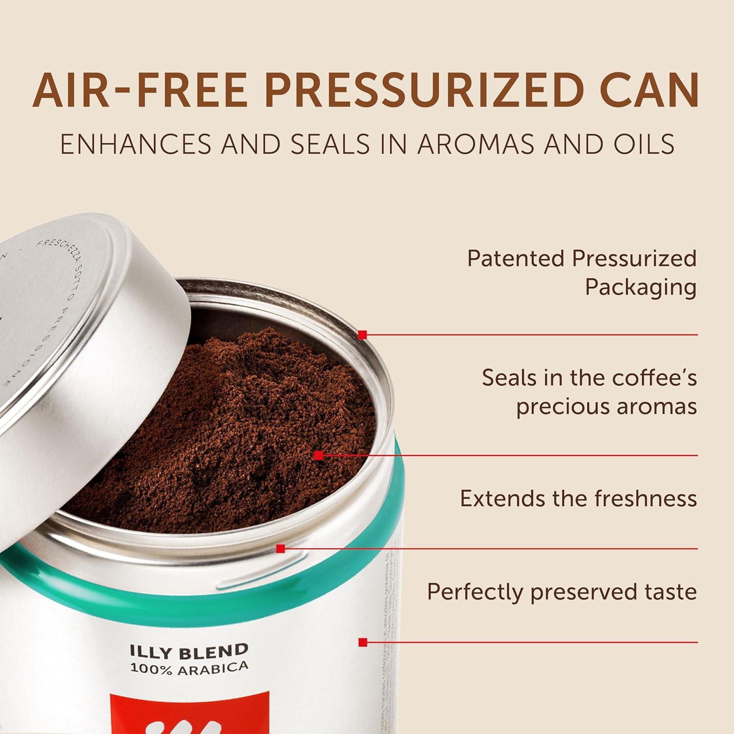 imageIlly Classico Ground Espresso Coffee Medium Roast Roast With Notes Of Chocolate amp Caramel 100 Arabica 88 Ounce Pack Of 1Brasile Regenerative Agriculture