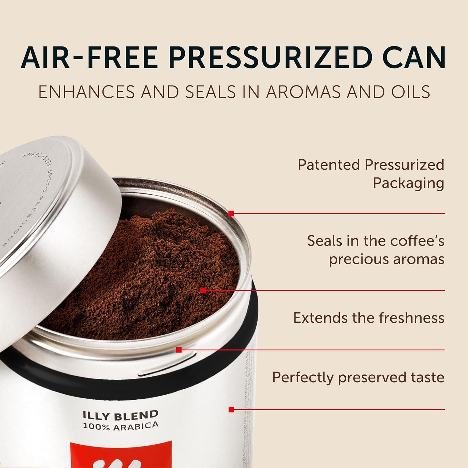 imageIlly Classico Ground Espresso Coffee Medium Roast Roast With Notes Of Chocolate amp Caramel 100 Arabica 88 Ounce Pack Of 1Forte Extra Dark Roast Ground Drip