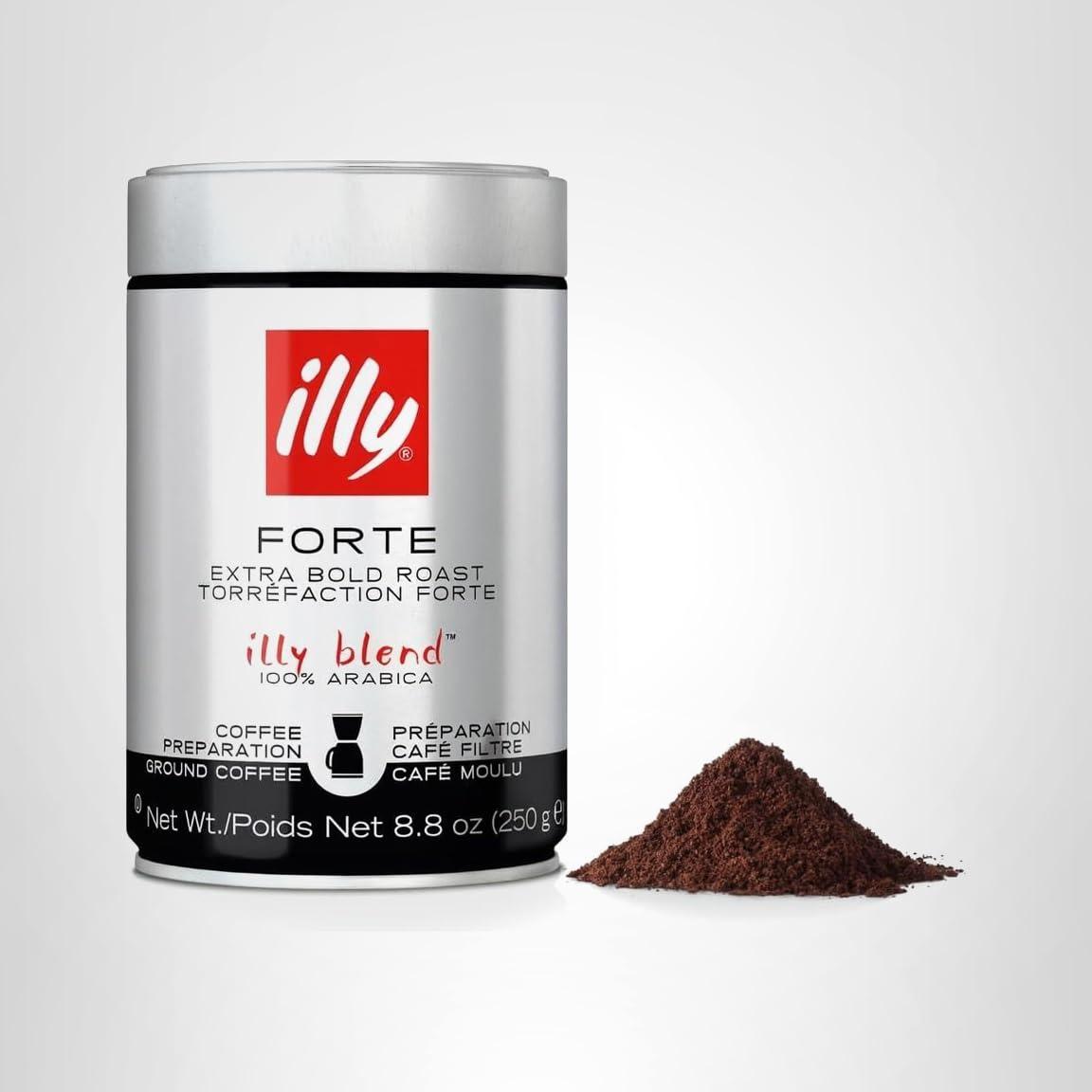 imageIlly Classico Ground Espresso Coffee Medium Roast Roast With Notes Of Chocolate amp Caramel 100 Arabica 88 Ounce Pack Of 1Forte Extra Dark Roast Ground Drip