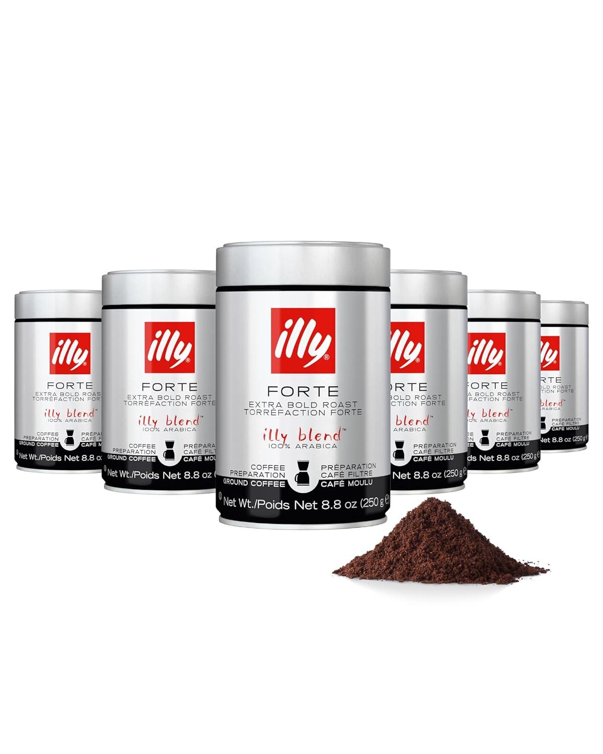 imageIlly Classico Ground Espresso Coffee Medium Roast Roast With Notes Of Chocolate amp Caramel 100 Arabica 88 Ounce Pack Of 1Forte Extra Dark Roast Ground Drip