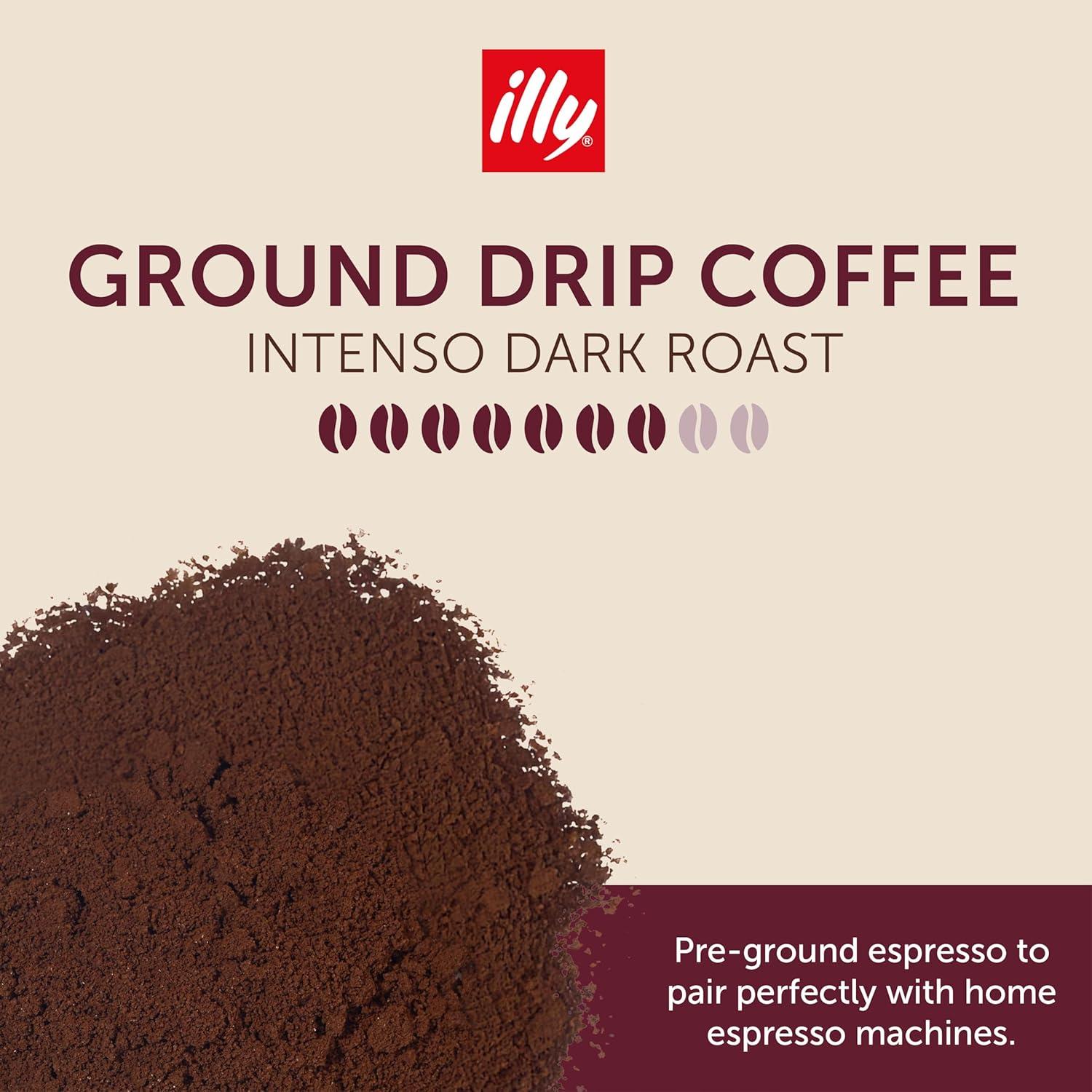 imageIlly Classico Ground Espresso Coffee Medium Roast Roast With Notes Of Chocolate amp Caramel 100 Arabica 88 Ounce Pack Of 1Intenso Bold Roast Ground Drip