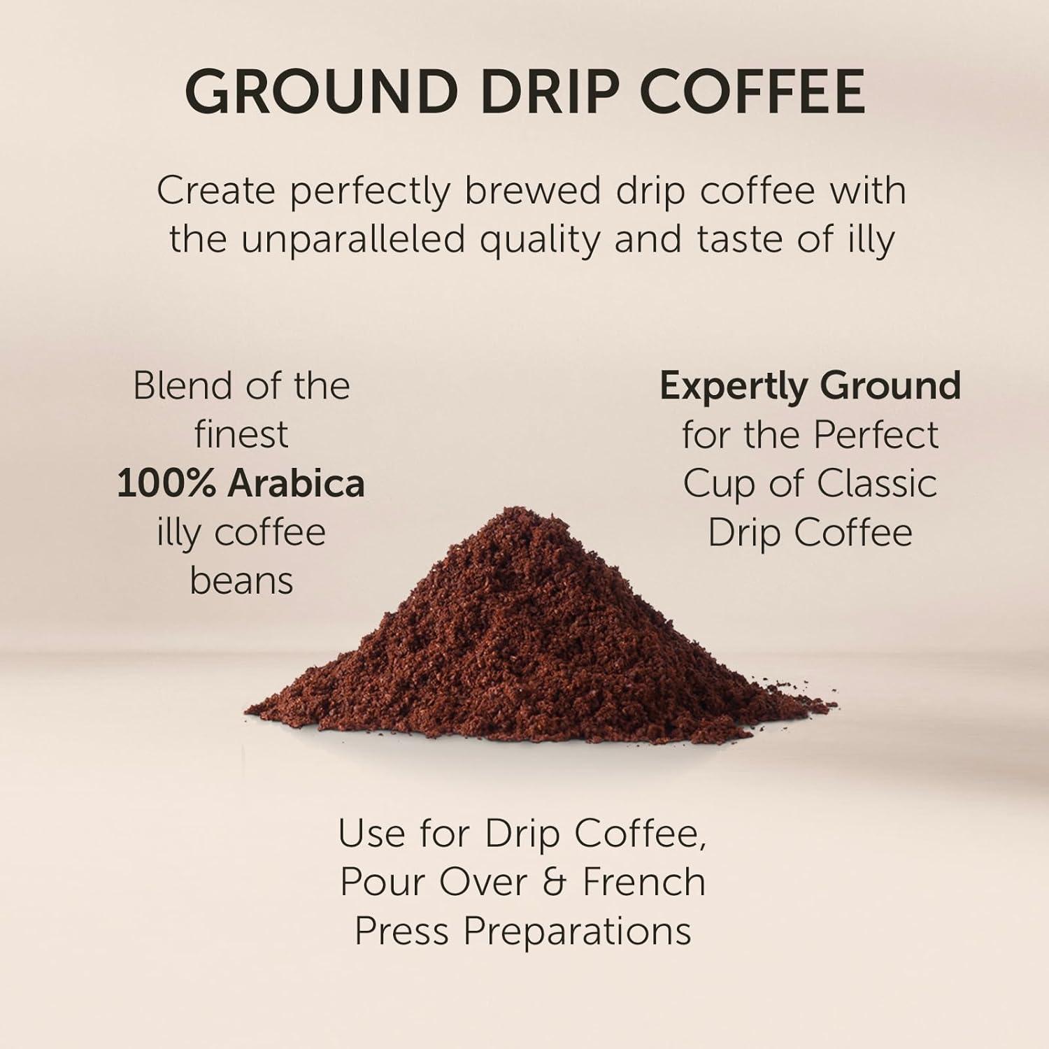 imageIlly Classico Ground Espresso Coffee Medium Roast Roast With Notes Of Chocolate amp Caramel 100 Arabica 88 Ounce Pack Of 1Intenso Bold Roast Ground Drip