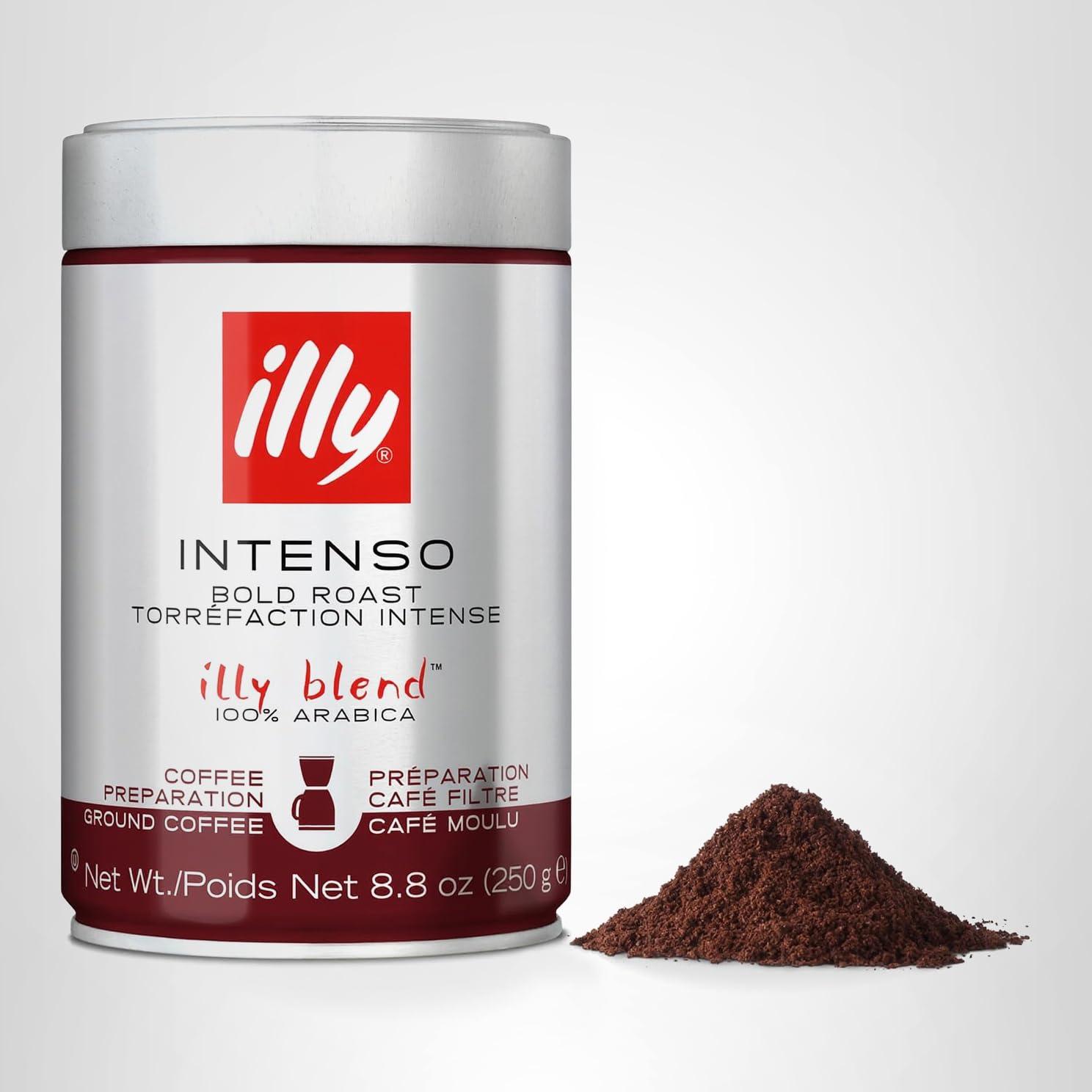 imageIlly Classico Ground Espresso Coffee Medium Roast Roast With Notes Of Chocolate amp Caramel 100 Arabica 88 Ounce Pack Of 1Intenso Bold Roast Ground Drip