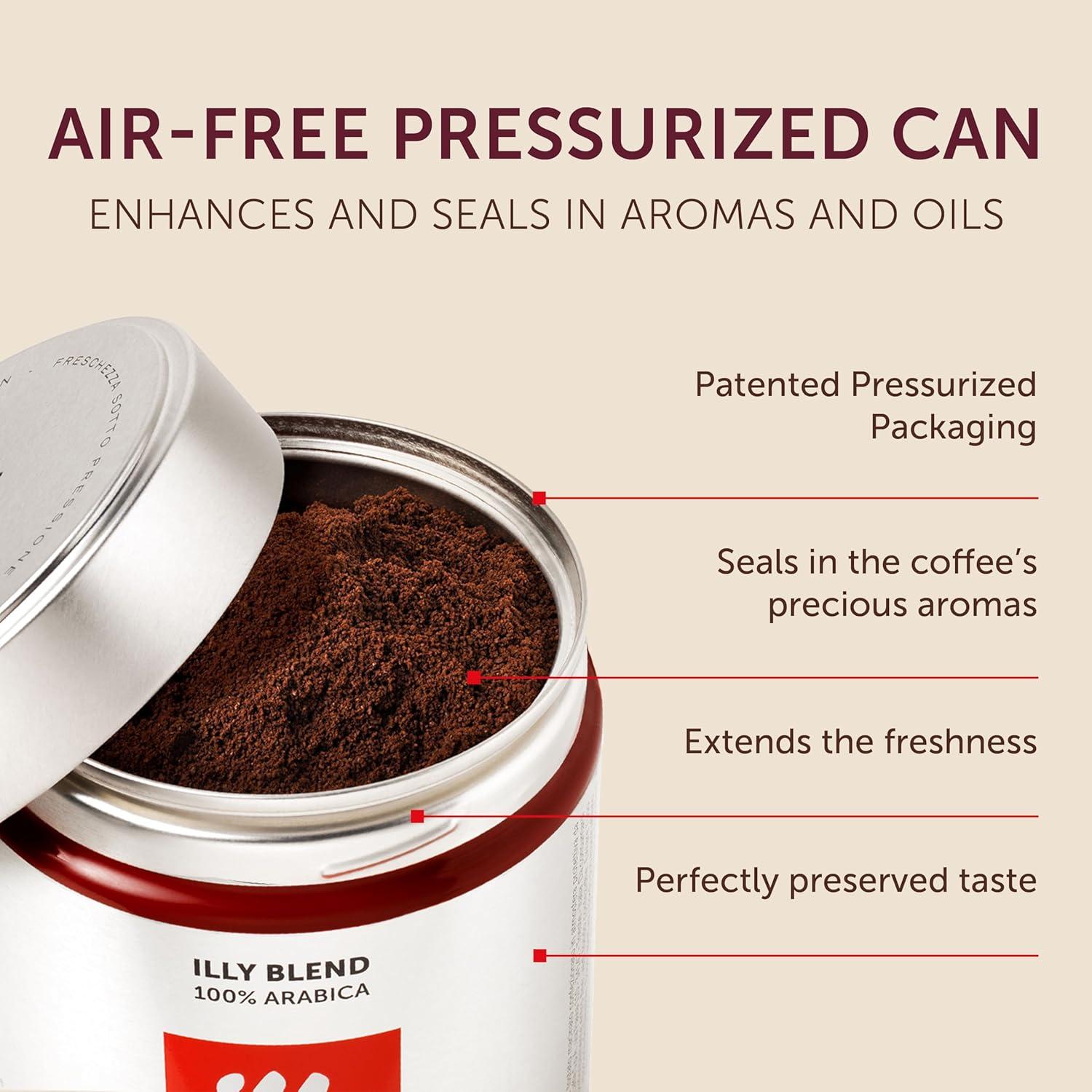 imageIlly Classico Ground Espresso Coffee Medium Roast Roast With Notes Of Chocolate amp Caramel 100 Arabica 88 Ounce Pack Of 1Intenso Bold Roast Ground Drip