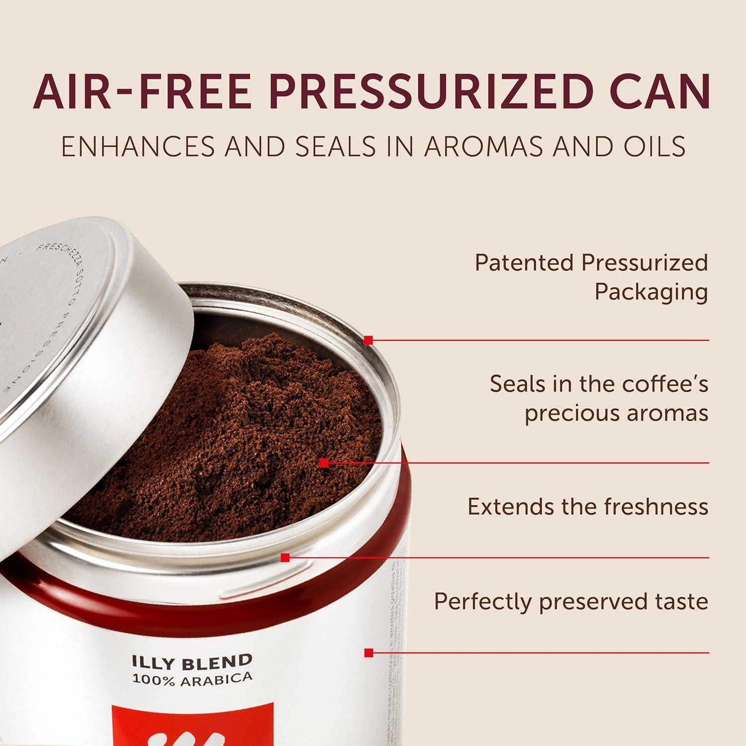 imageIlly Classico Ground Espresso Coffee Medium Roast Roast With Notes Of Chocolate amp Caramel 100 Arabica 88 Ounce Pack Of 1Intenso Bold Roast Ground Espresso