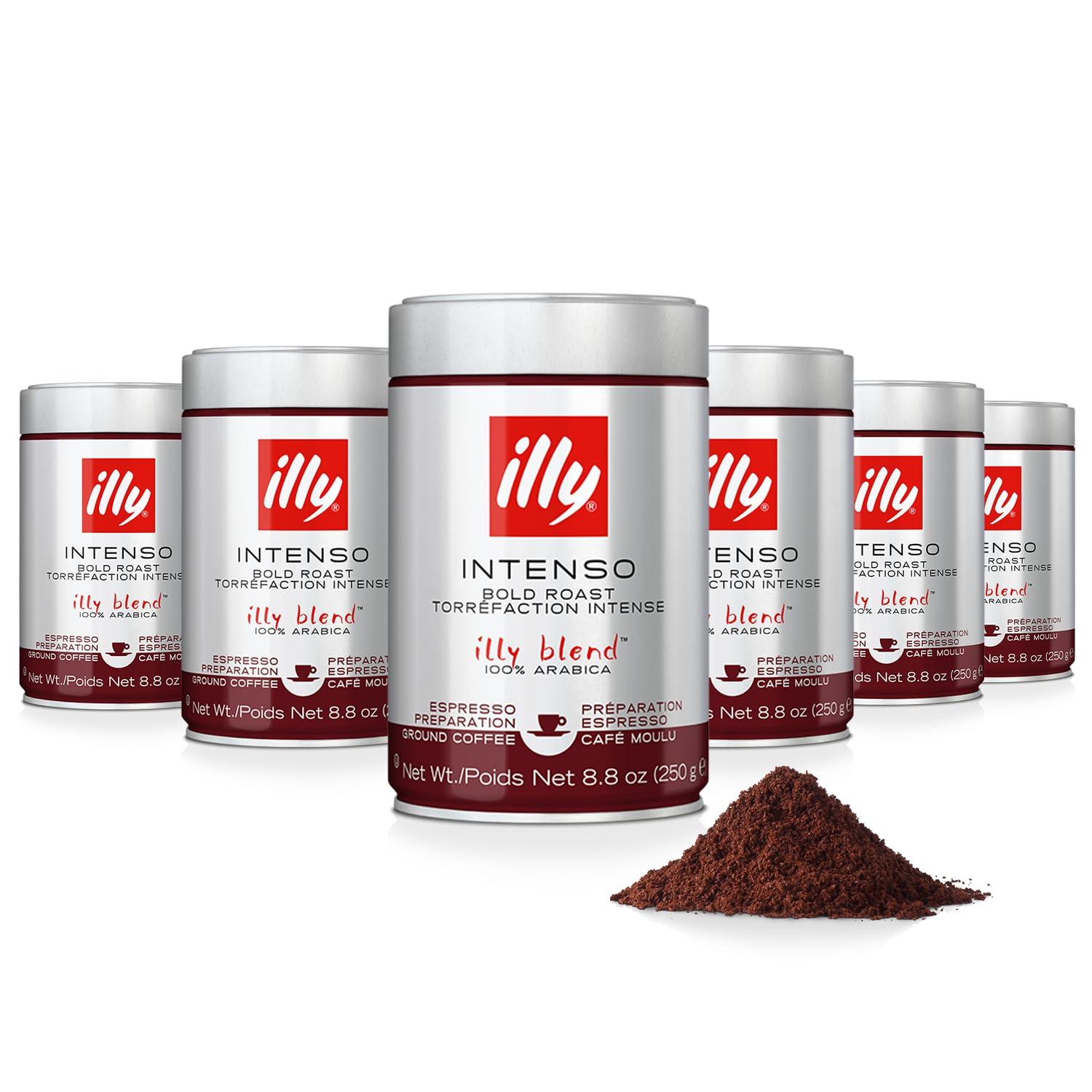 imageIlly Classico Ground Espresso Coffee Medium Roast Roast With Notes Of Chocolate amp Caramel 100 Arabica 88 Ounce Pack Of 1Intenso Bold Roast Ground Espresso