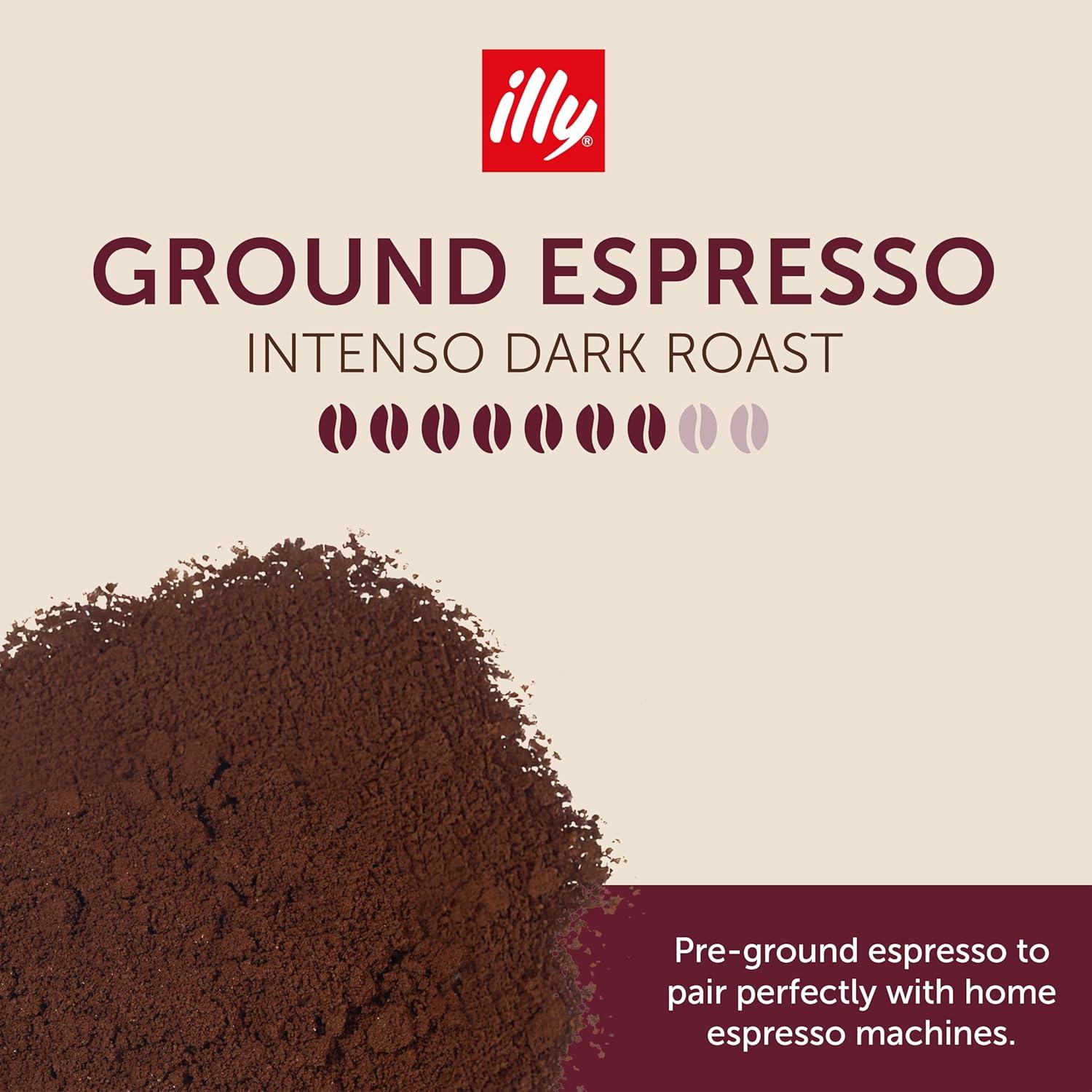 imageIlly Classico Ground Espresso Coffee Medium Roast Roast With Notes Of Chocolate amp Caramel 100 Arabica 88 Ounce Pack Of 1Intenso Bold Roast Ground Espresso