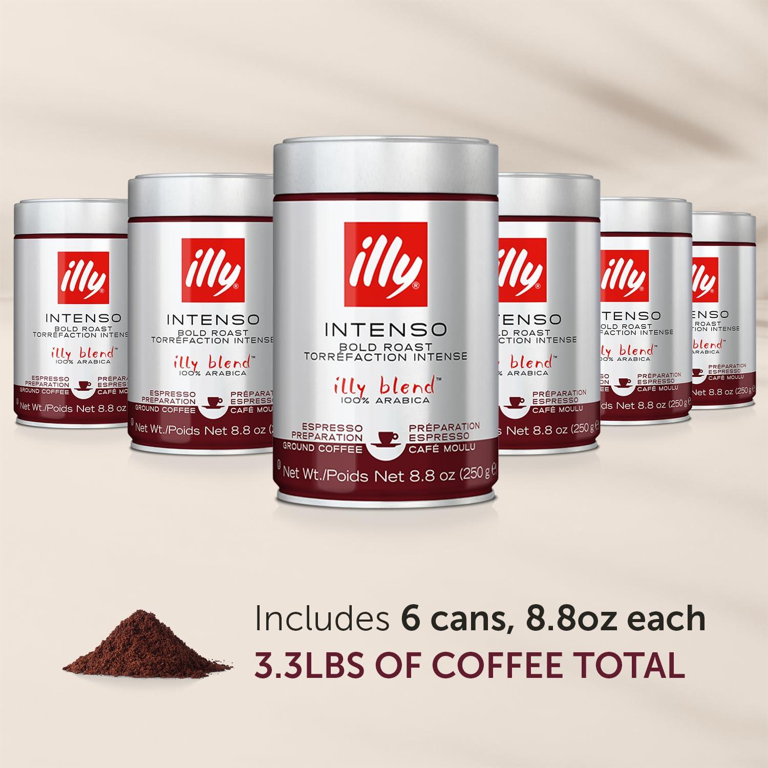 imageIlly Classico Ground Espresso Coffee Medium Roast Roast With Notes Of Chocolate amp Caramel 100 Arabica 88 Ounce Pack Of 1Intenso Bold Roast Ground Espresso