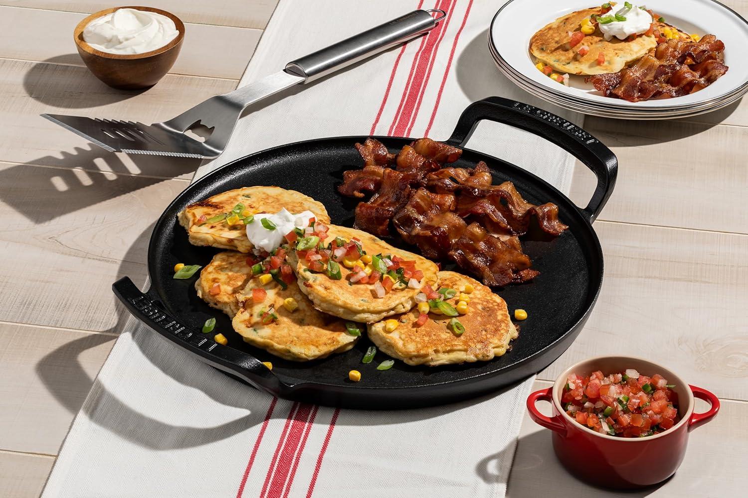 imageLe Creuset Alpine Outdoor Collection Enameled Cast Iron Square Grill Basket 12Pizza Pan
