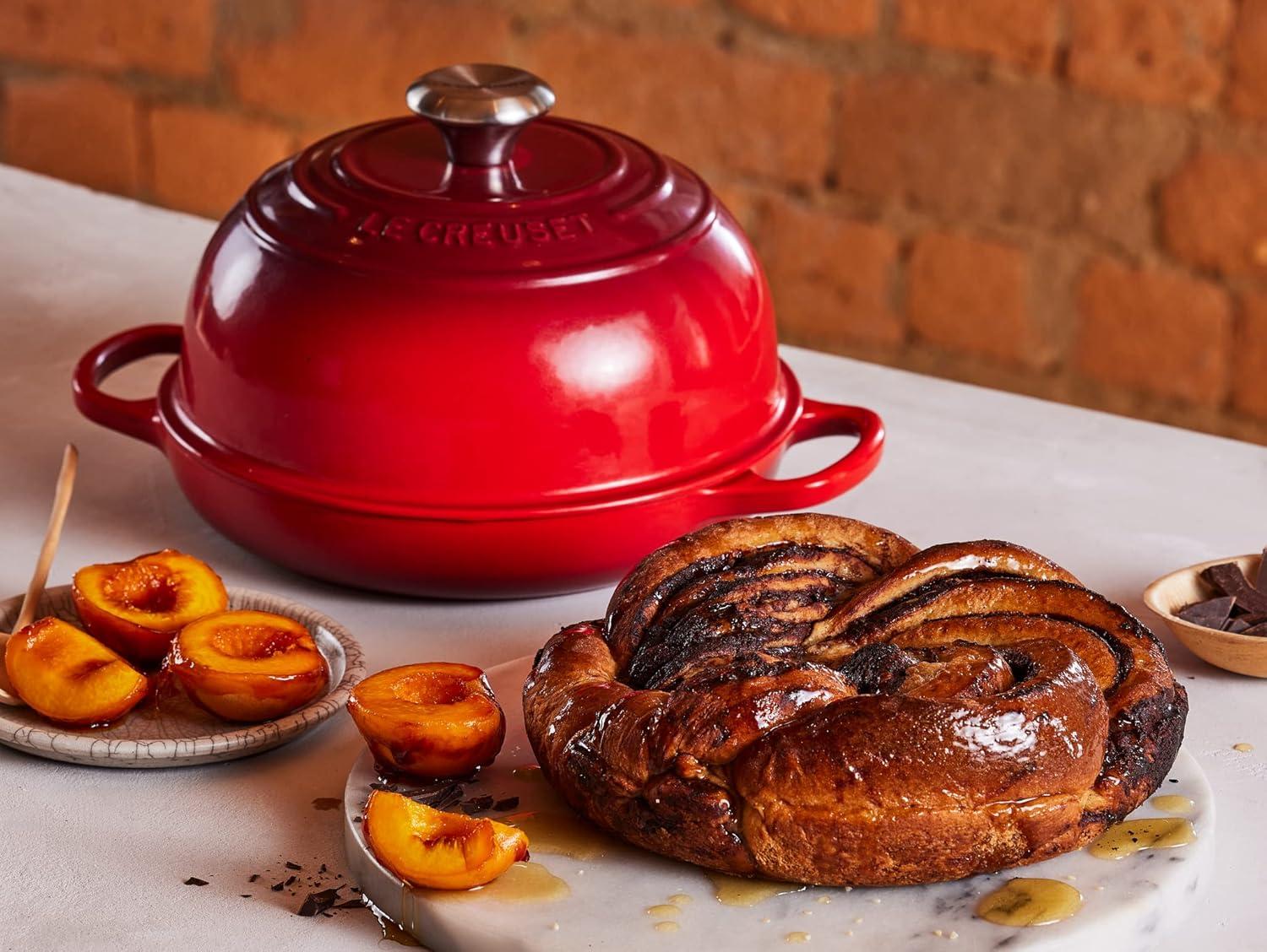 imageLe Creuset Enameled Cast Iron Bread Oven WhiteCerise