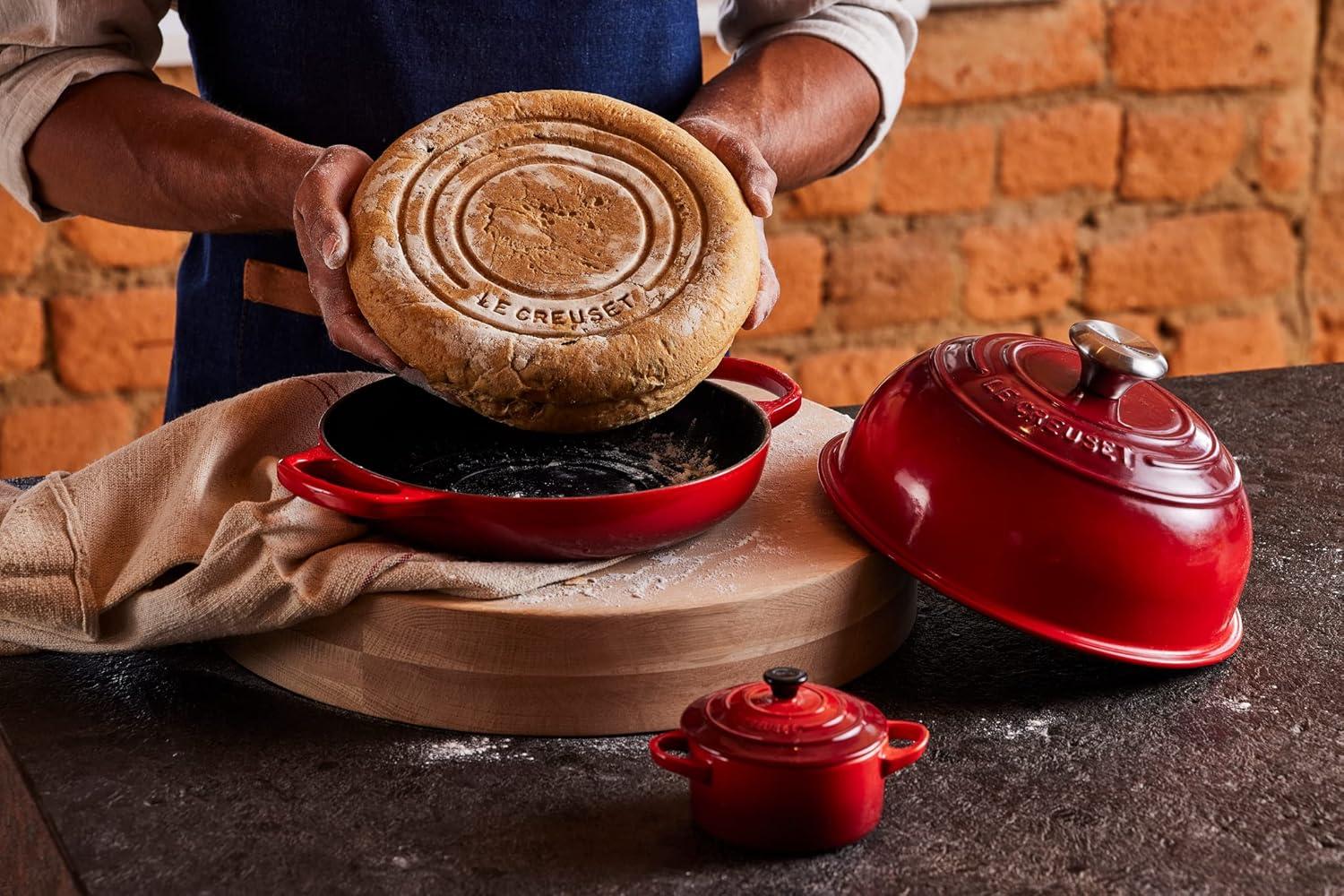 imageLe Creuset Enameled Cast Iron Bread Oven WhiteCerise