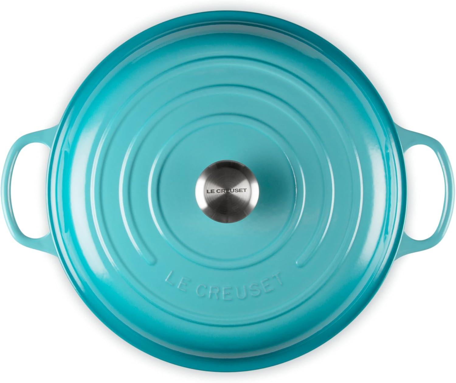 imageLe Creuset Enameled Cast Iron Signature Braiser 35 qt CeriseCaribbean