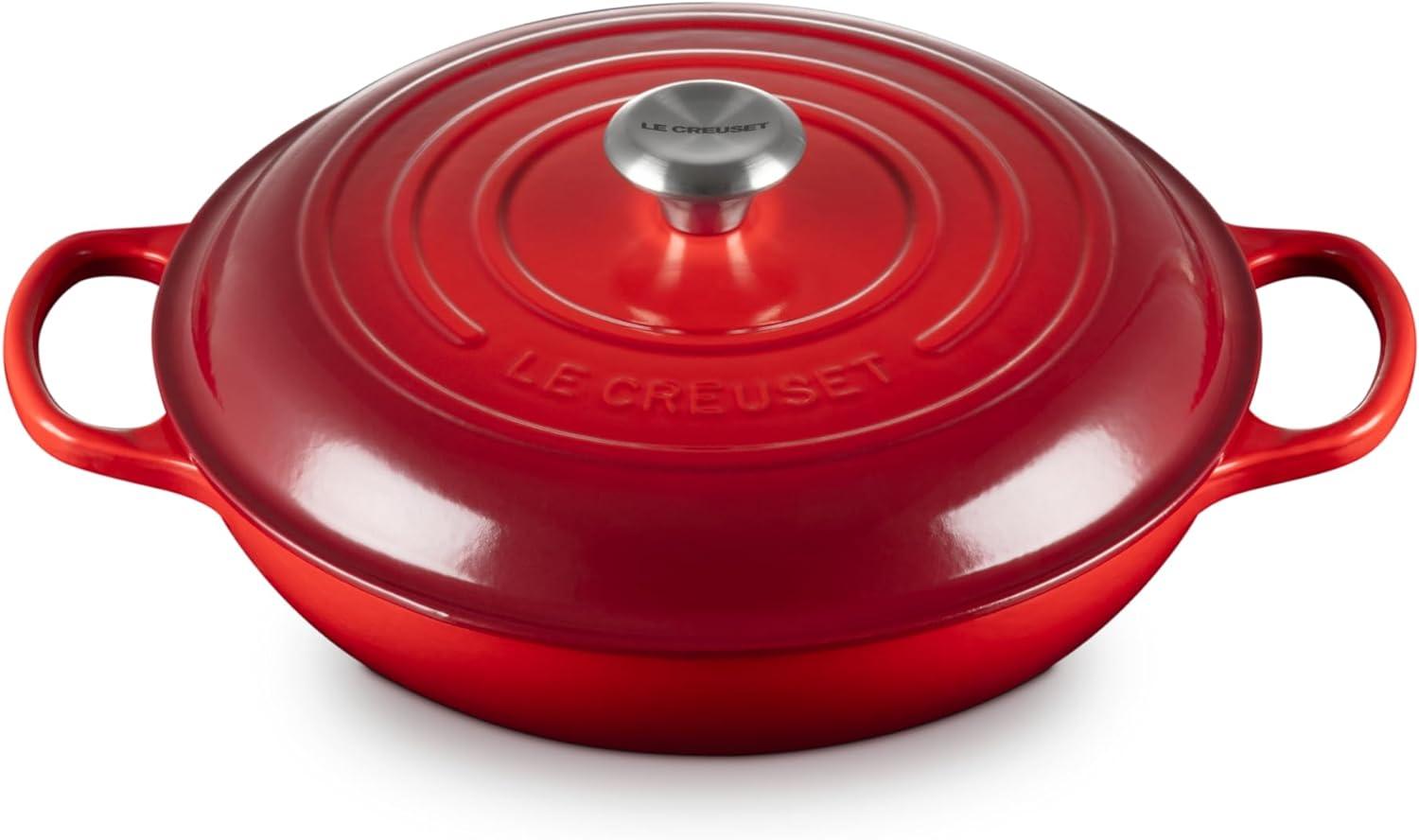 imageLe Creuset Enameled Cast Iron Signature Braiser 35 qt CeriseCerise