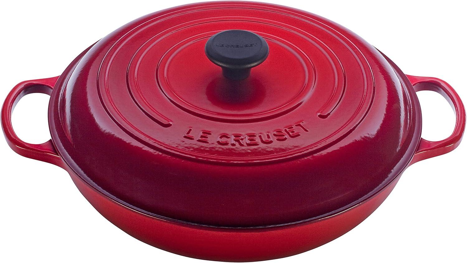 imageLe Creuset Enameled Cast Iron Signature Braiser 35 qt CeriseCerise