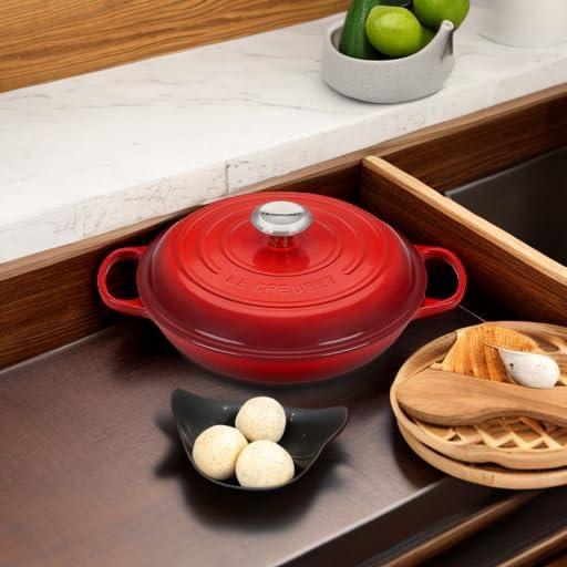 imageLe Creuset Enameled Cast Iron Signature Braiser 35 qt CeriseCerise