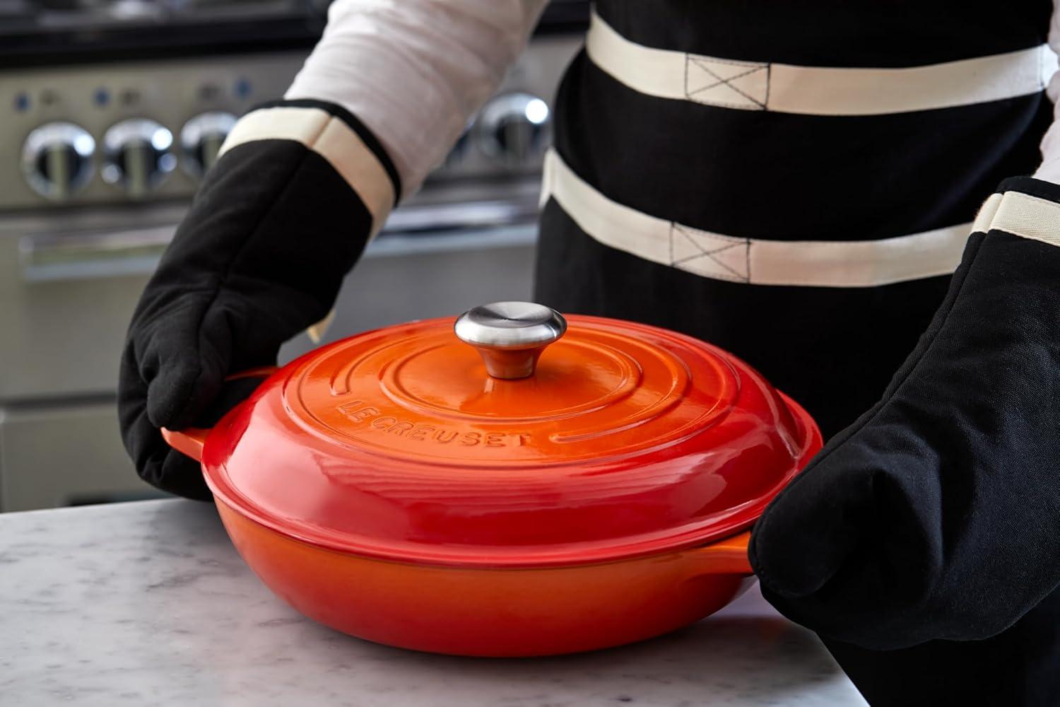 imageLe Creuset Enameled Cast Iron Signature Braiser 35 qt CeriseFlame