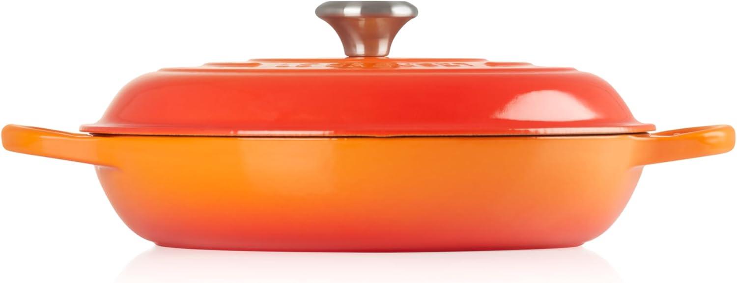imageLe Creuset Enameled Cast Iron Signature Braiser 35 qt CeriseFlame