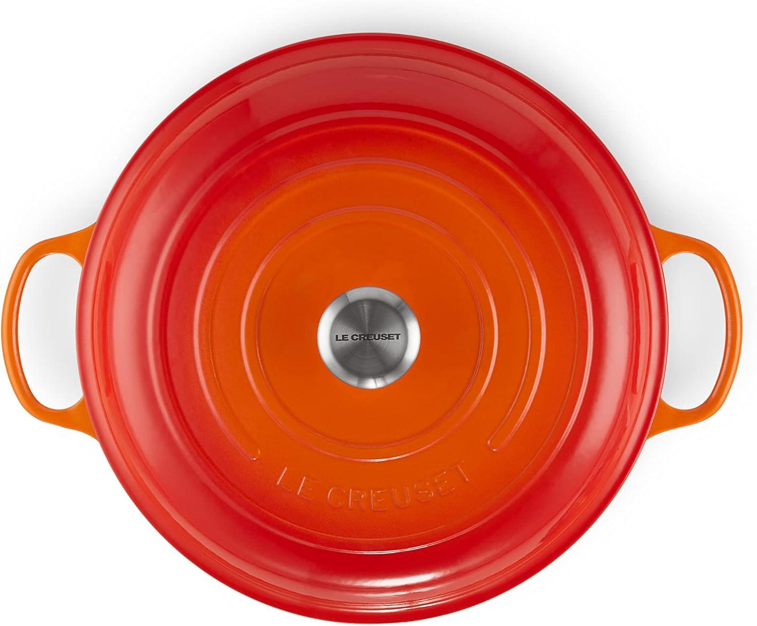 imageLe Creuset Enameled Cast Iron Signature Braiser 35 qt CeriseFlame