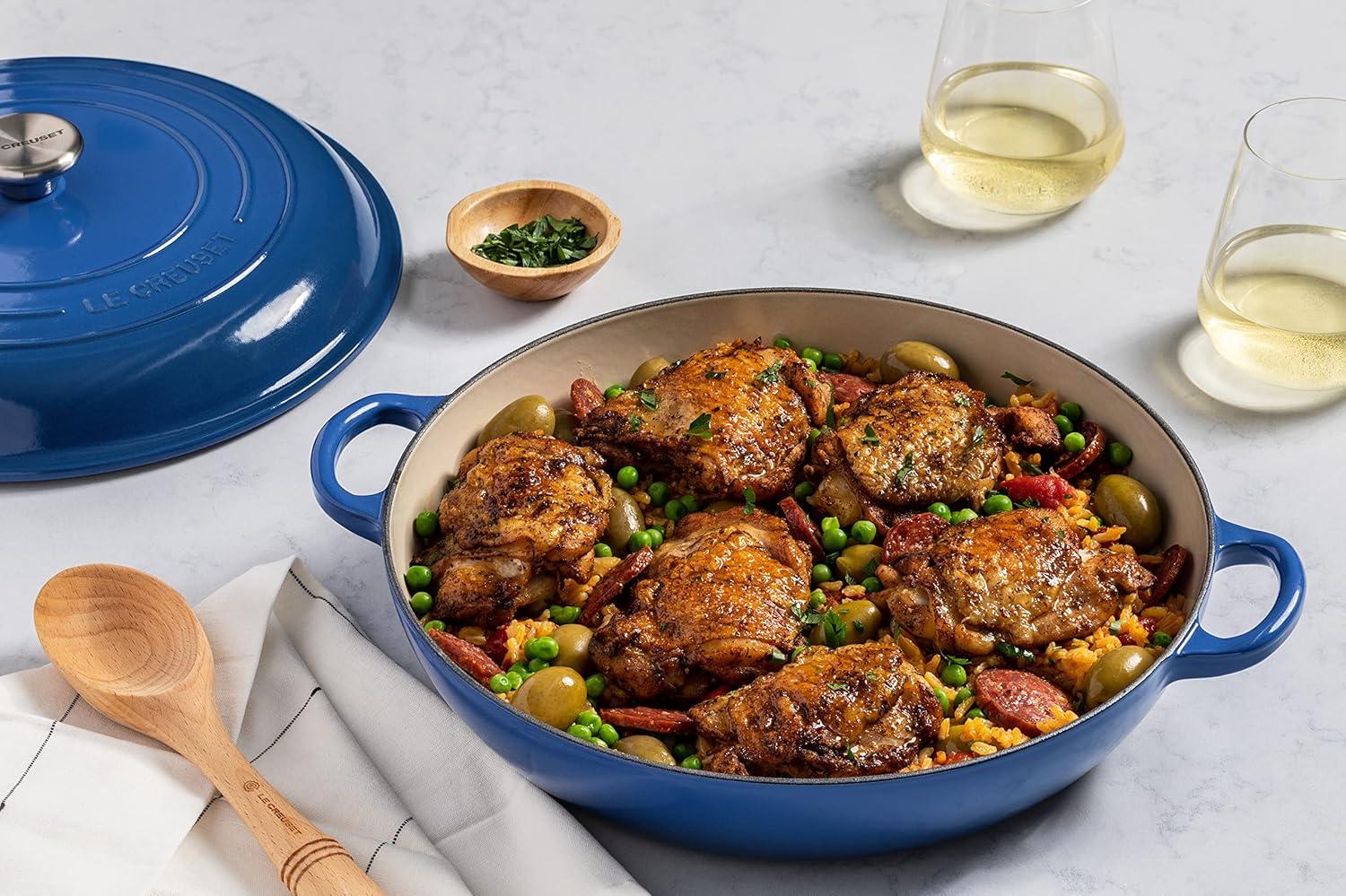 imageLe Creuset Enameled Cast Iron Signature Braiser 35 qt CeriseMarseille