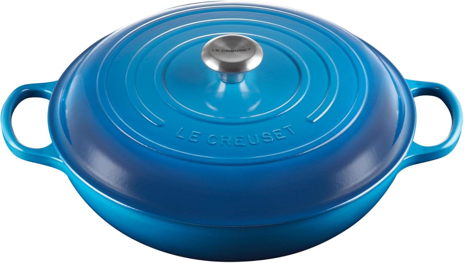 imageLe Creuset Enameled Cast Iron Signature Braiser 35 qt CeriseMarseille