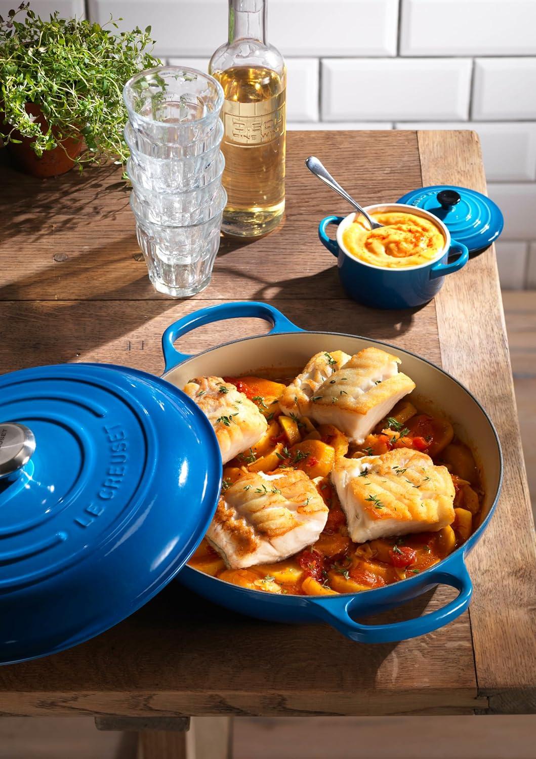 imageLe Creuset Enameled Cast Iron Signature Braiser 35 qt CeriseMarseille