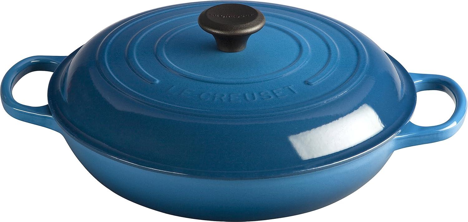 imageLe Creuset Enameled Cast Iron Signature Braiser 35 qt CeriseMarseille