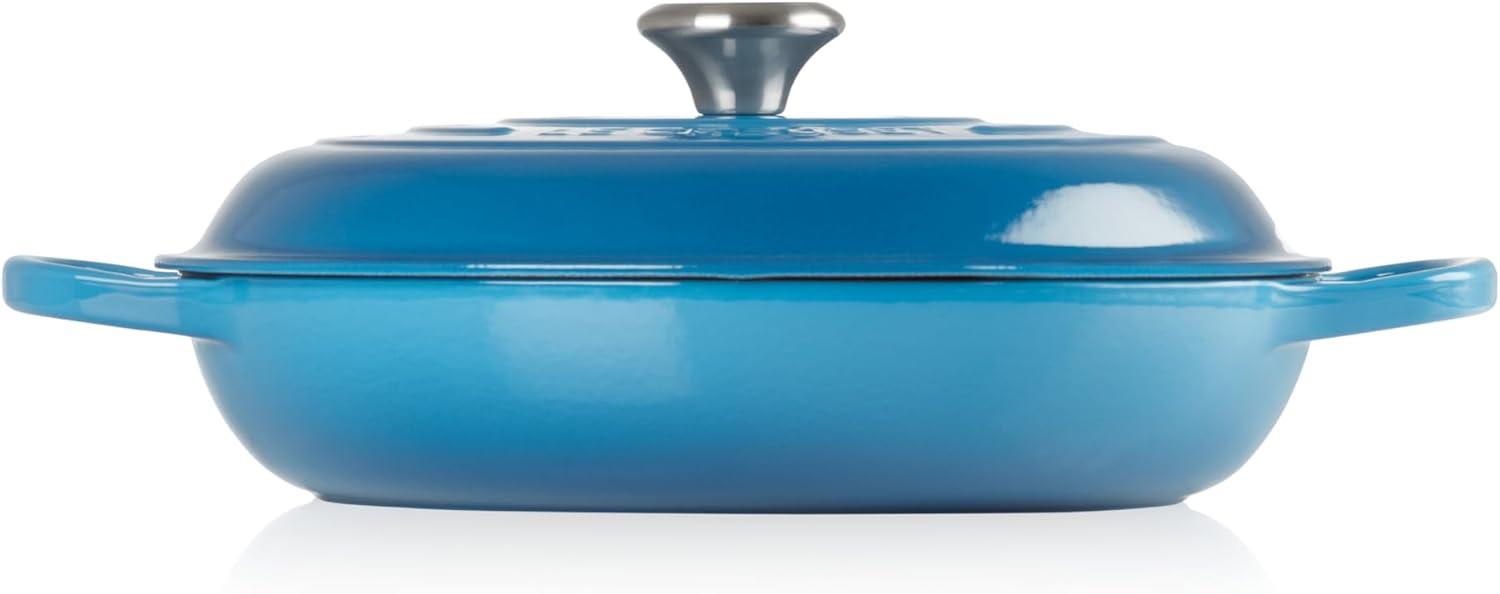 imageLe Creuset Enameled Cast Iron Signature Braiser 35 qt CeriseMarseille
