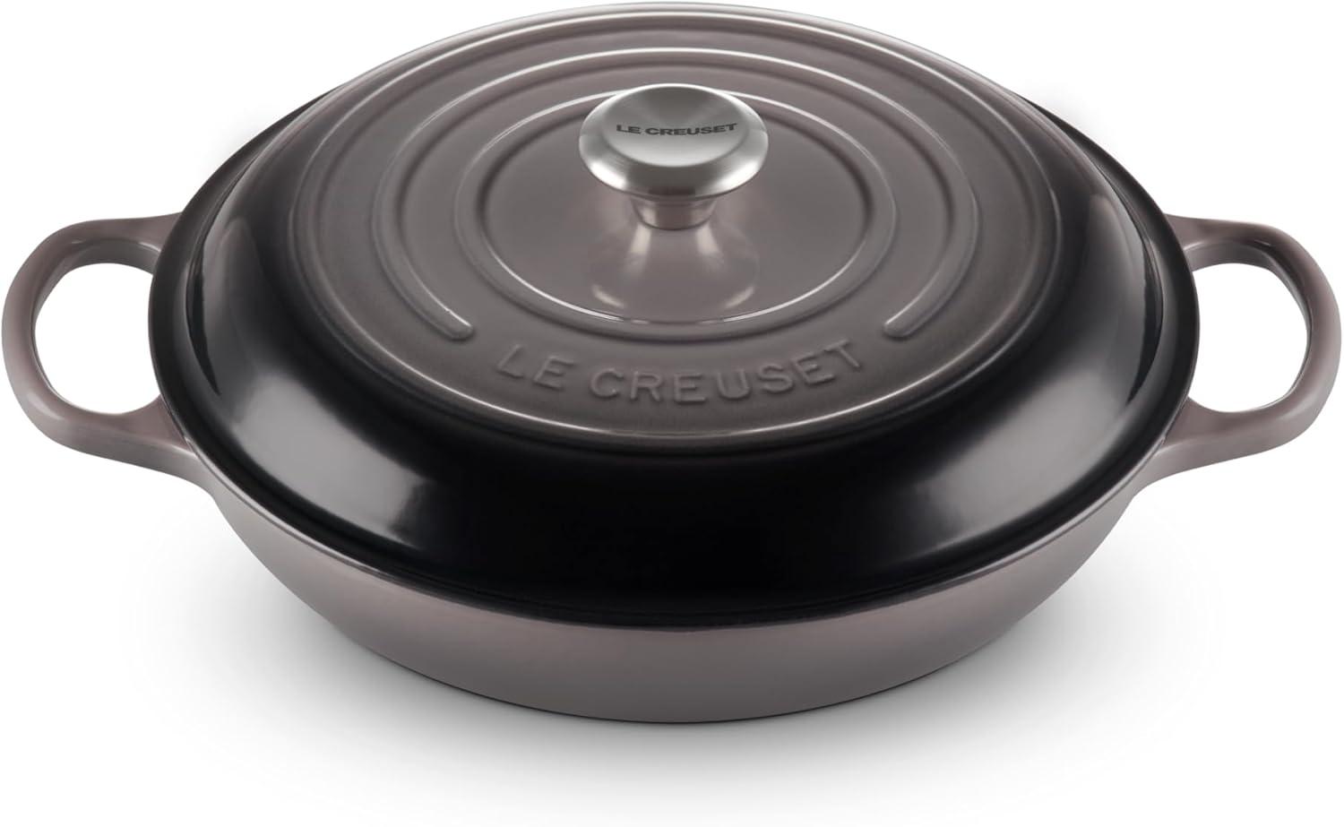 imageLe Creuset Enameled Cast Iron Signature Braiser 35 qt CeriseOyster
