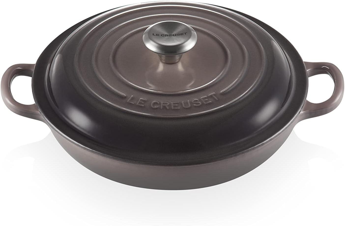 imageLe Creuset Enameled Cast Iron Signature Braiser 35 qt CeriseOyster