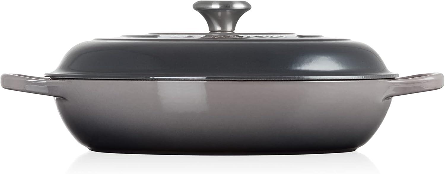 imageLe Creuset Enameled Cast Iron Signature Braiser 35 qt CeriseOyster
