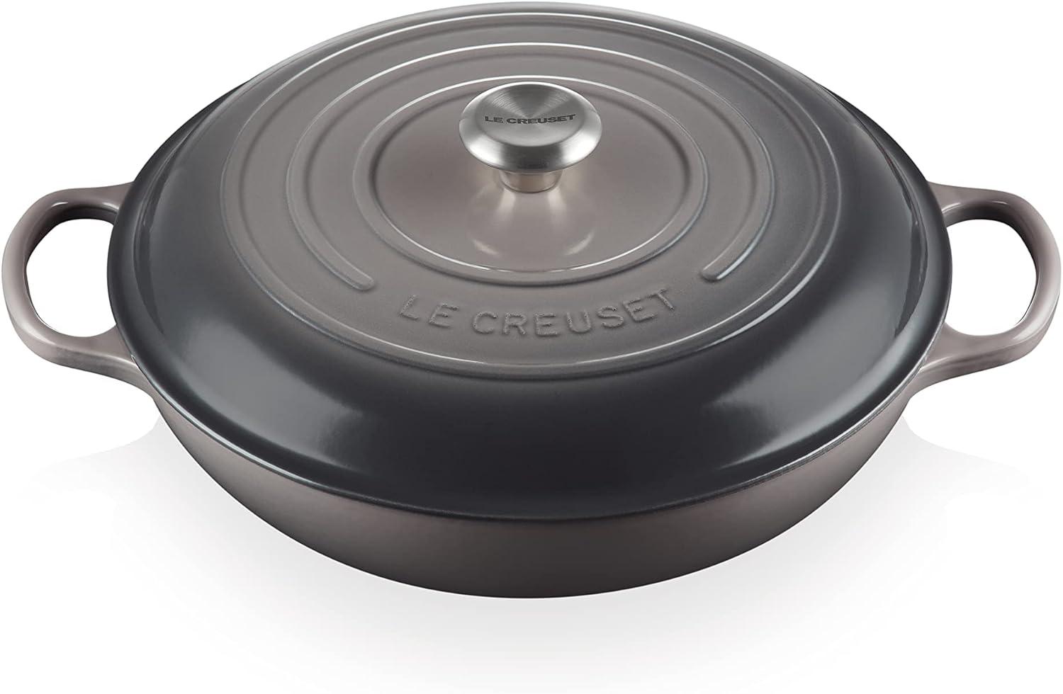 imageLe Creuset Enameled Cast Iron Signature Braiser 35 qt CeriseOyster