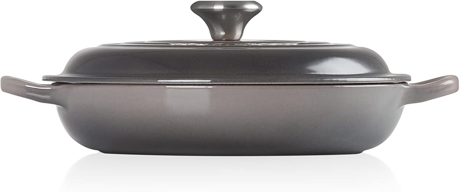 imageLe Creuset Enameled Cast Iron Signature Braiser 35 qt CeriseOyster
