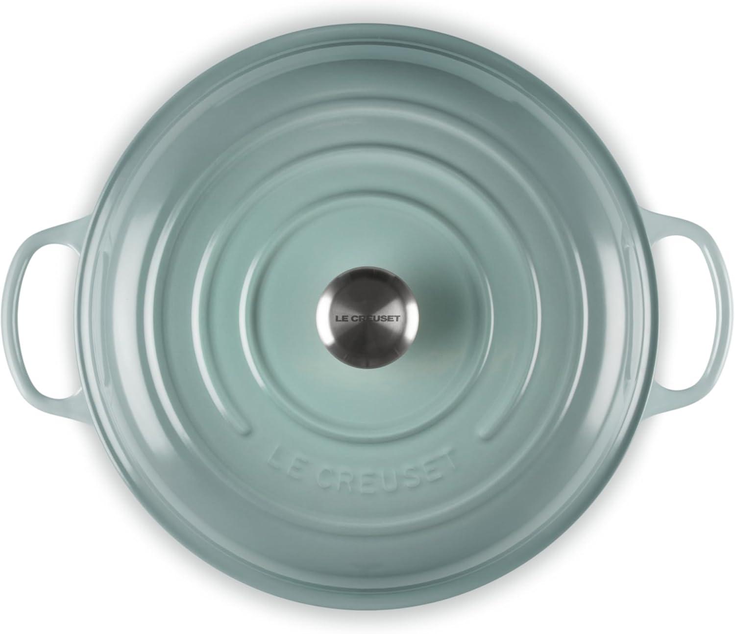 imageLe Creuset Enameled Cast Iron Signature Braiser 35 qt CeriseSea Salt