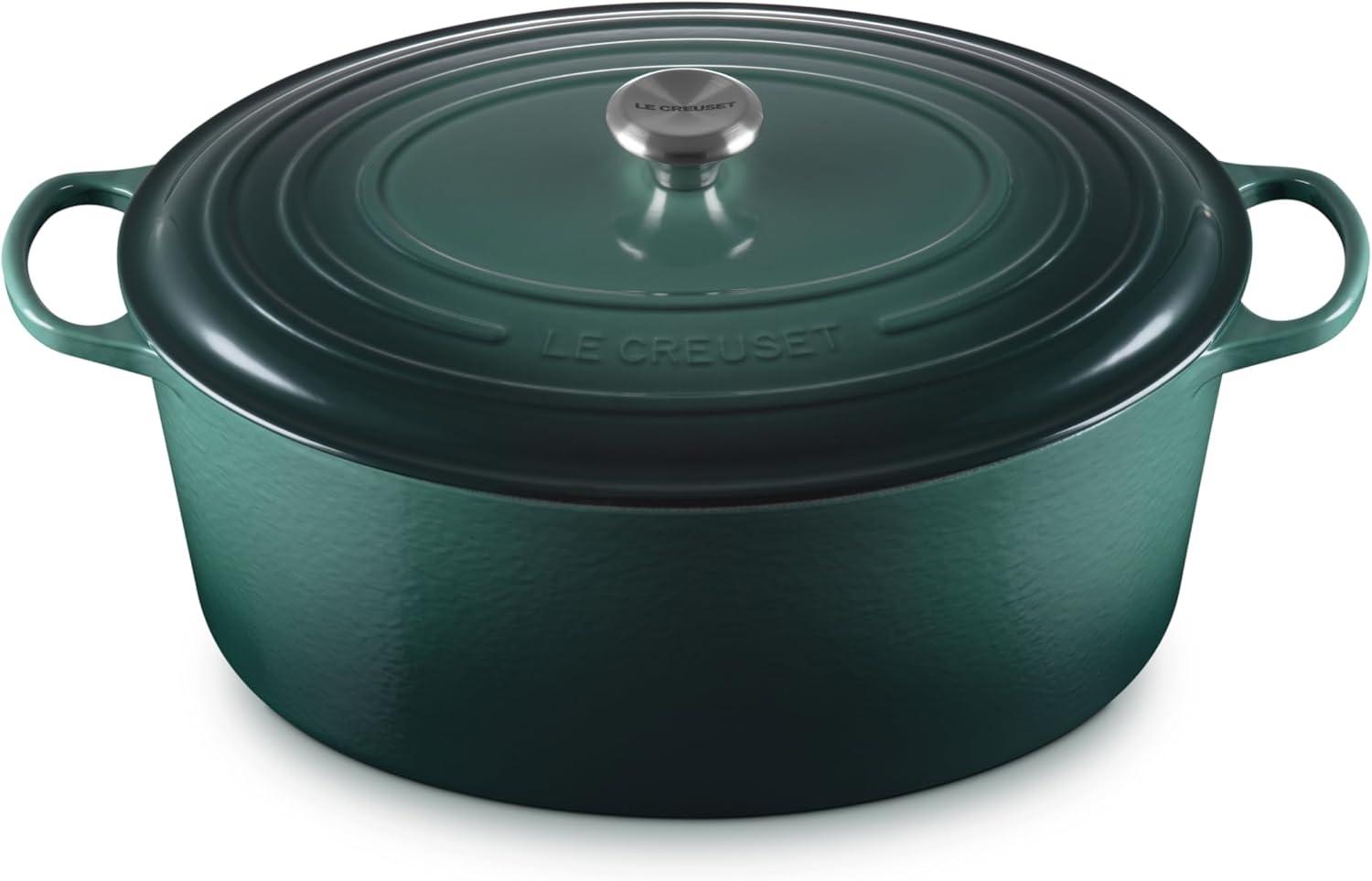 imageLe Creuset Enameled Cast Iron Signature Oval Dutch Oven 95 qt CeriseArtichaut