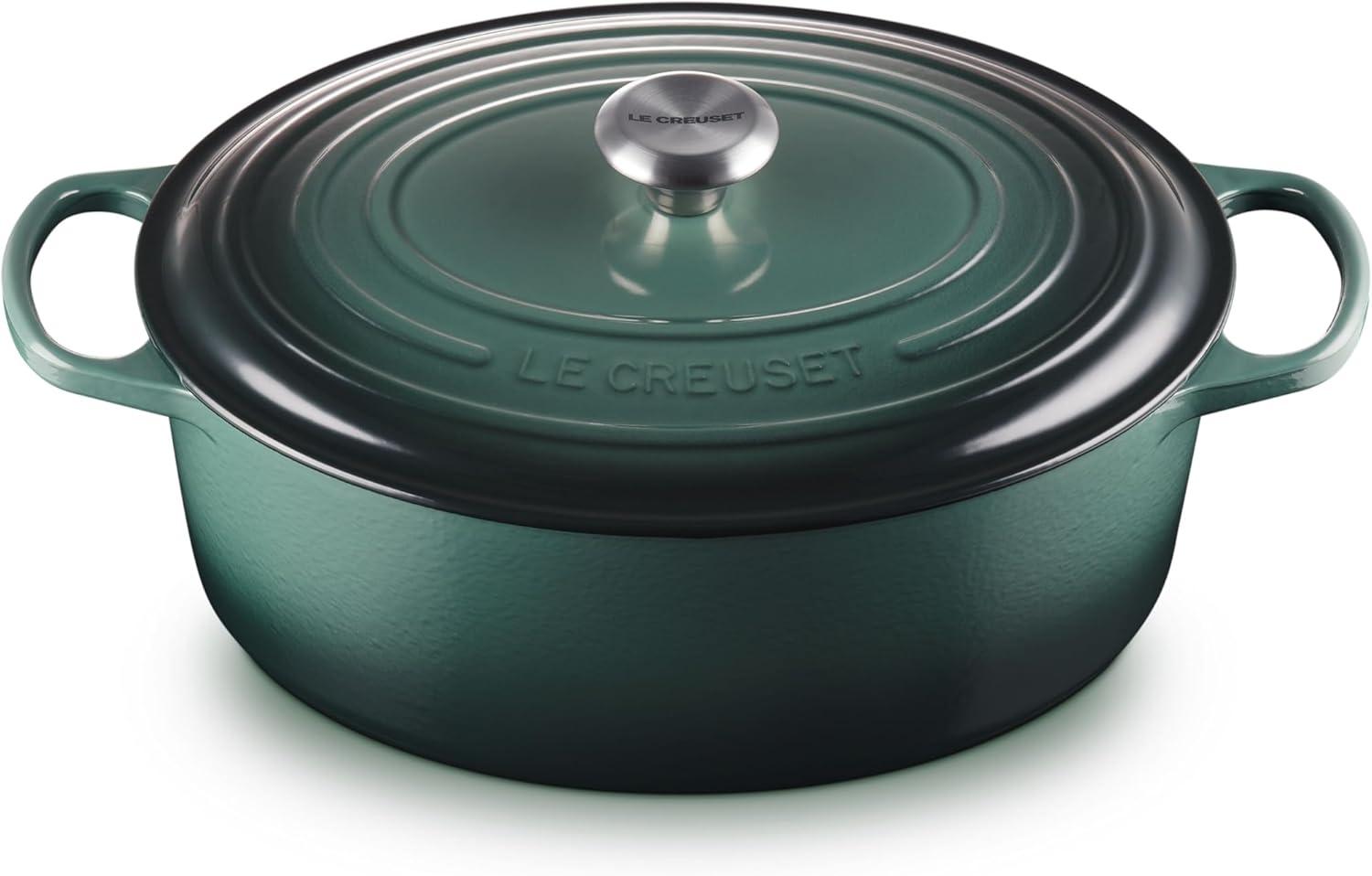 imageLe Creuset Enameled Cast Iron Signature Oval Dutch Oven 95 qt CeriseArtichaut