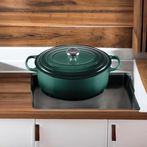 imageLe Creuset Enameled Cast Iron Signature Oval Dutch Oven 95 qt CeriseArtichaut