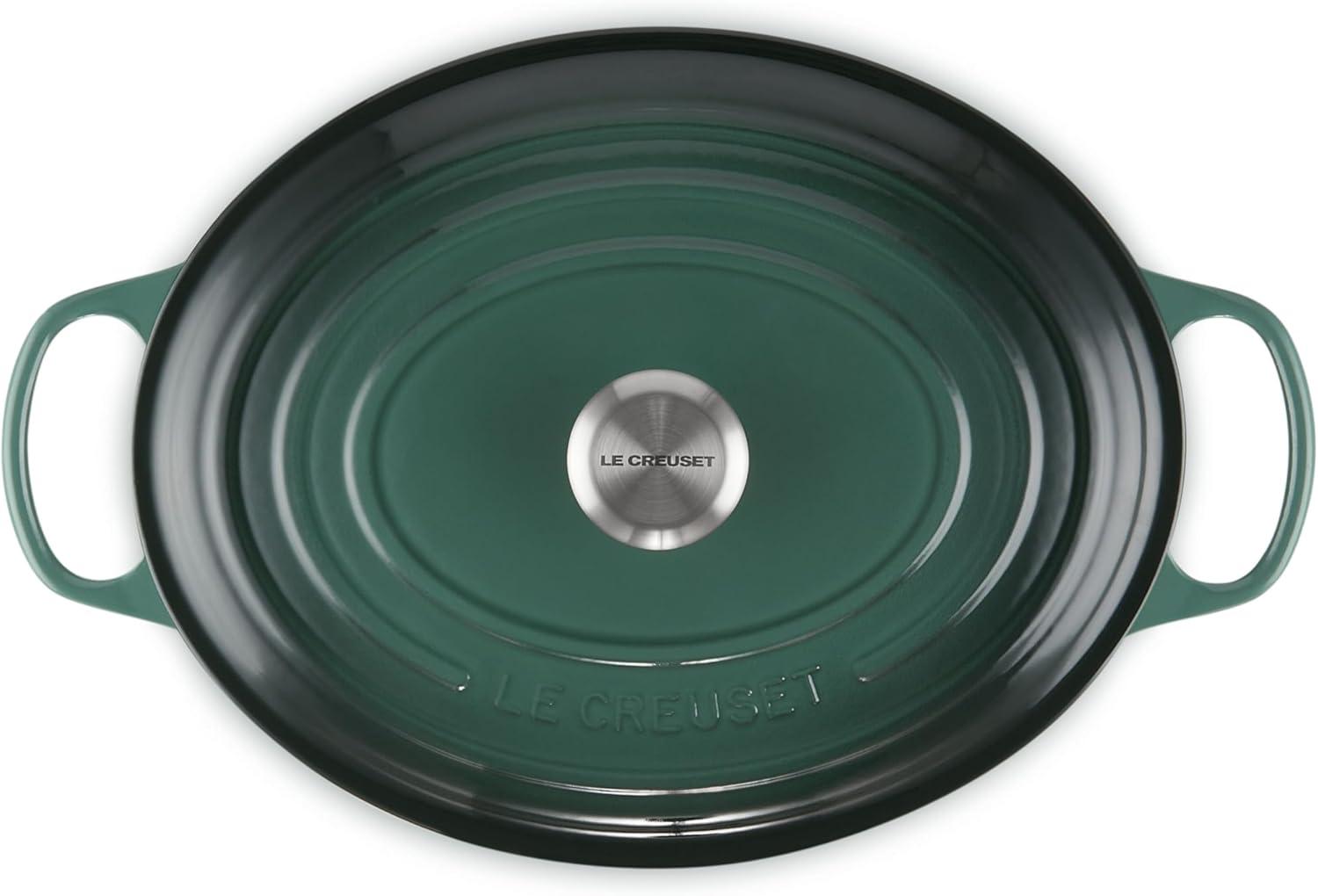 imageLe Creuset Enameled Cast Iron Signature Oval Dutch Oven 95 qt CeriseArtichaut