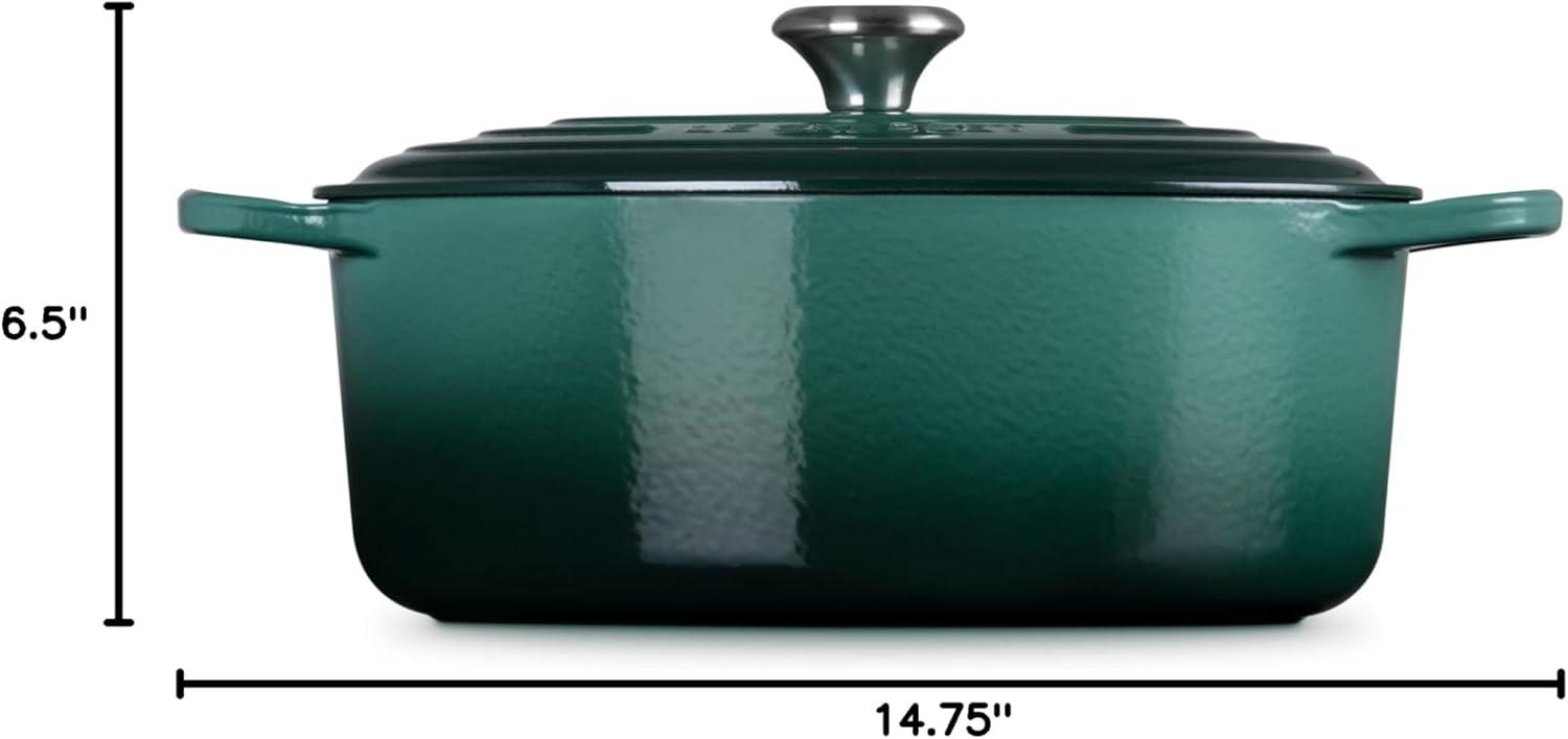 imageLe Creuset Enameled Cast Iron Signature Oval Dutch Oven 95 qt CeriseArtichaut