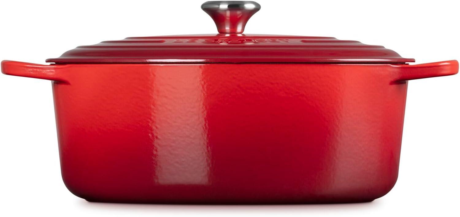 imageLe Creuset Enameled Cast Iron Signature Oval Dutch Oven 95 qt CeriseCerise