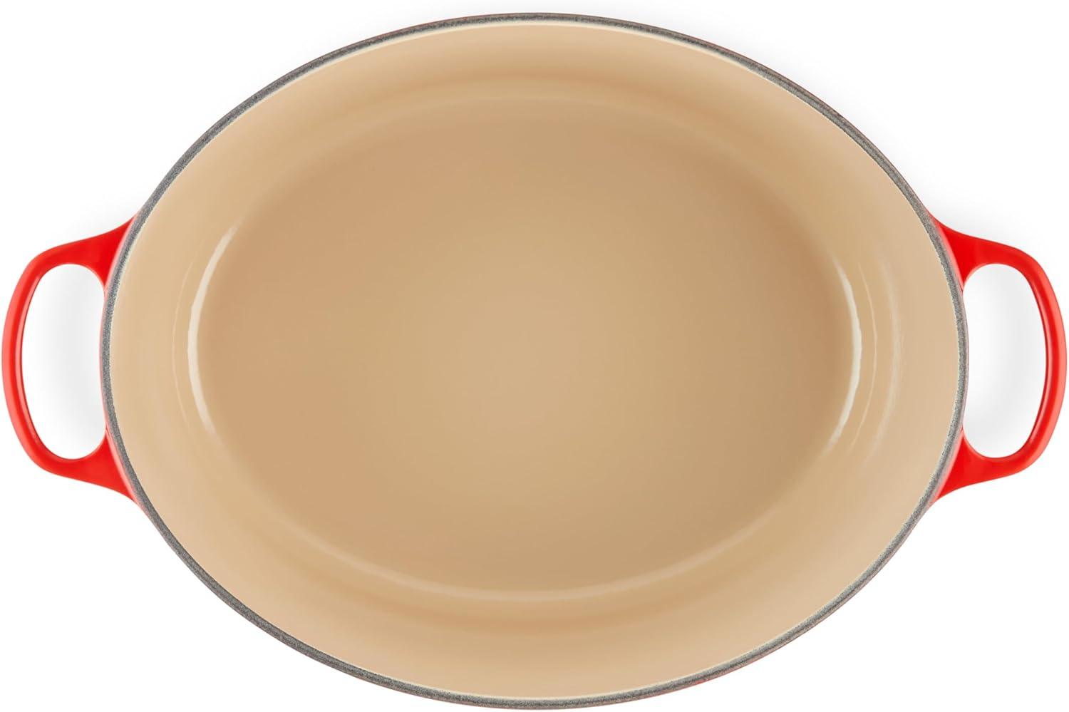 imageLe Creuset Enameled Cast Iron Signature Oval Dutch Oven 95 qt CeriseCerise