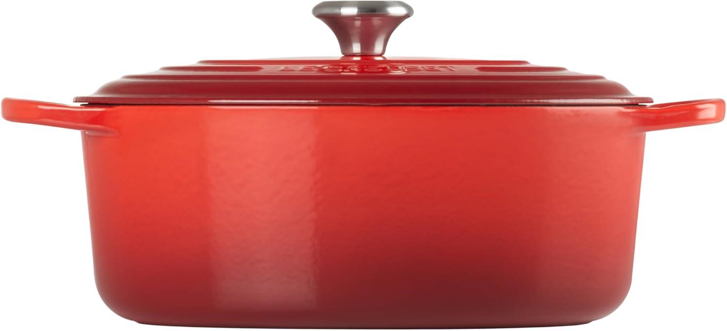 imageLe Creuset Enameled Cast Iron Signature Oval Dutch Oven 95 qt CeriseCerise