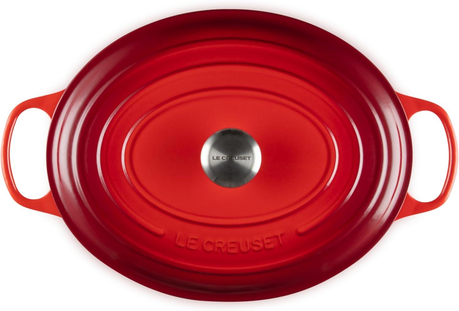 imageLe Creuset Enameled Cast Iron Signature Oval Dutch Oven 95 qt CeriseCerise