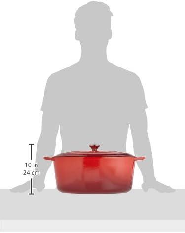 imageLe Creuset Enameled Cast Iron Signature Oval Dutch Oven 95 qt CeriseCerise
